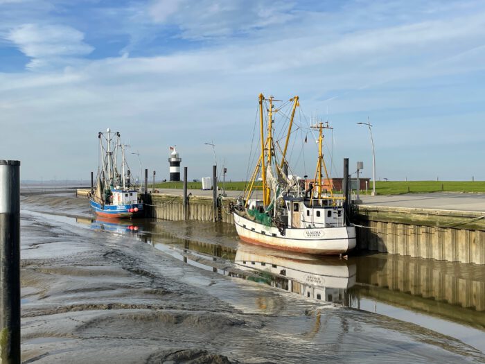 Ebbe im Wremer Hafen